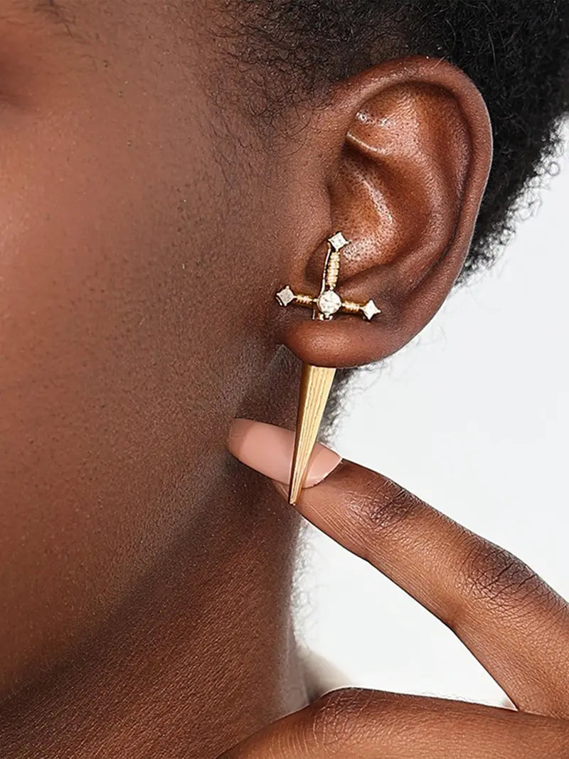 A Pair of Gothic Sword Earrings for Women