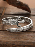 Gothic Punk Sword Spring Adjustable Rhinestone Bracelet
