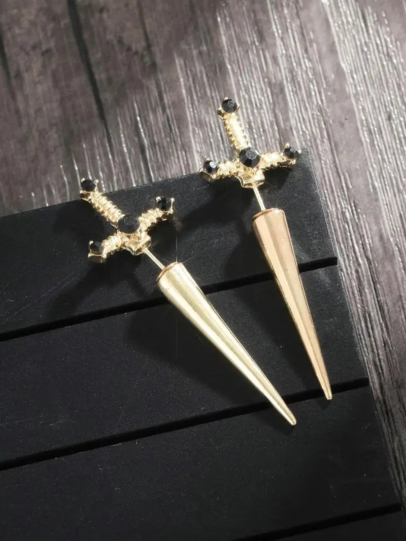 A Pair of Gothic Sword Earrings for Women