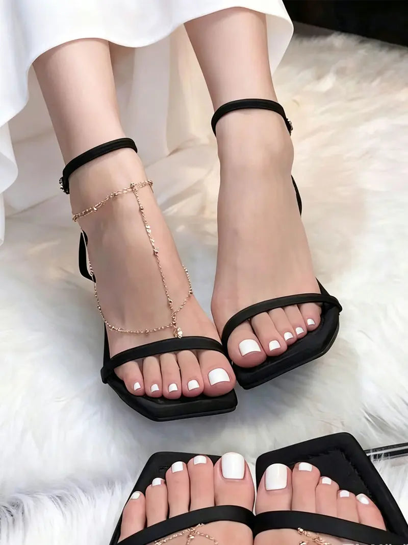 Style Multi-Layer Metal Tassel Anklet