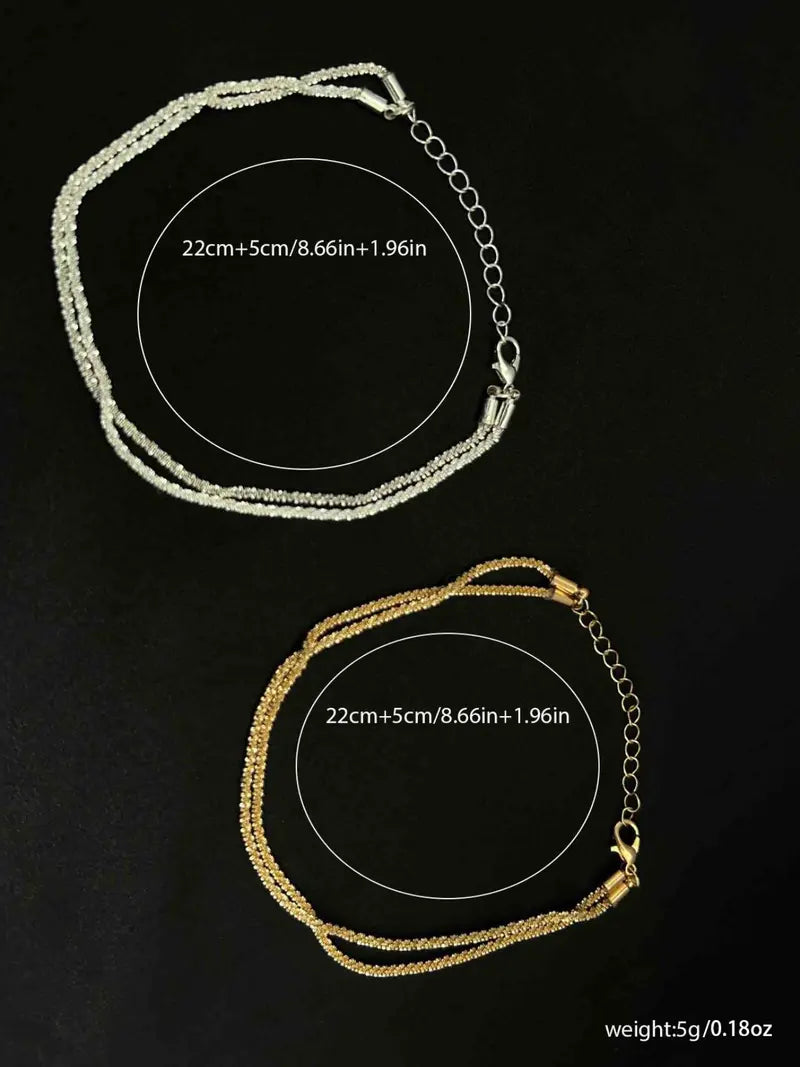 Women's Elegant Multi-Layer Waterproof Anklet