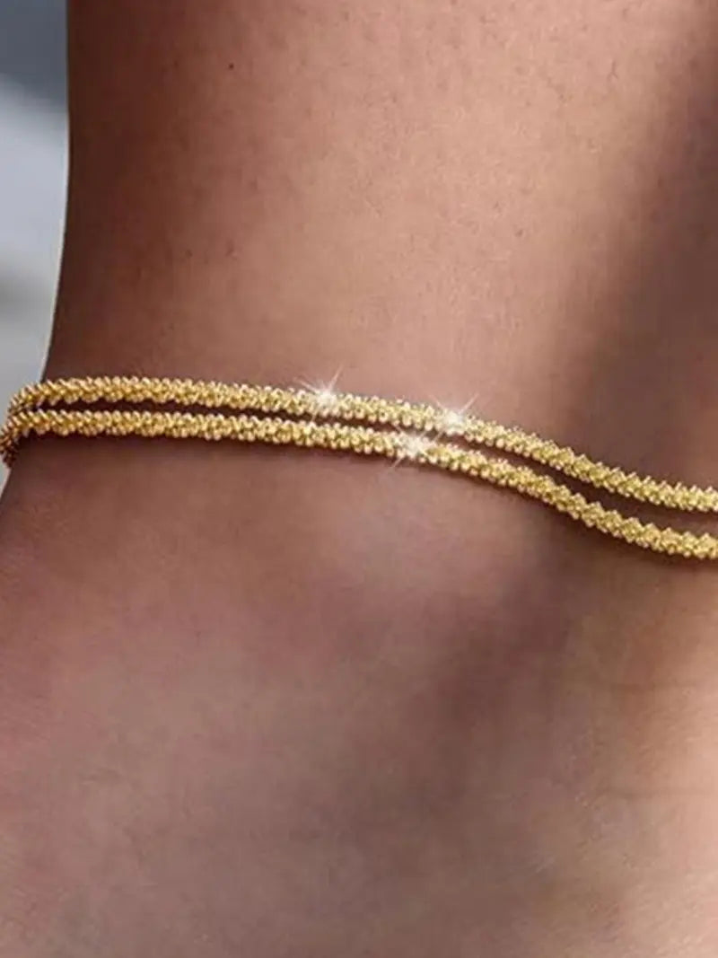 Women's Elegant Multi-Layer Waterproof Anklet