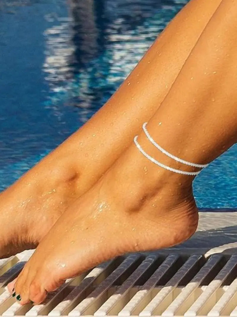 Women's Elegant Multi-Layer Waterproof Anklet