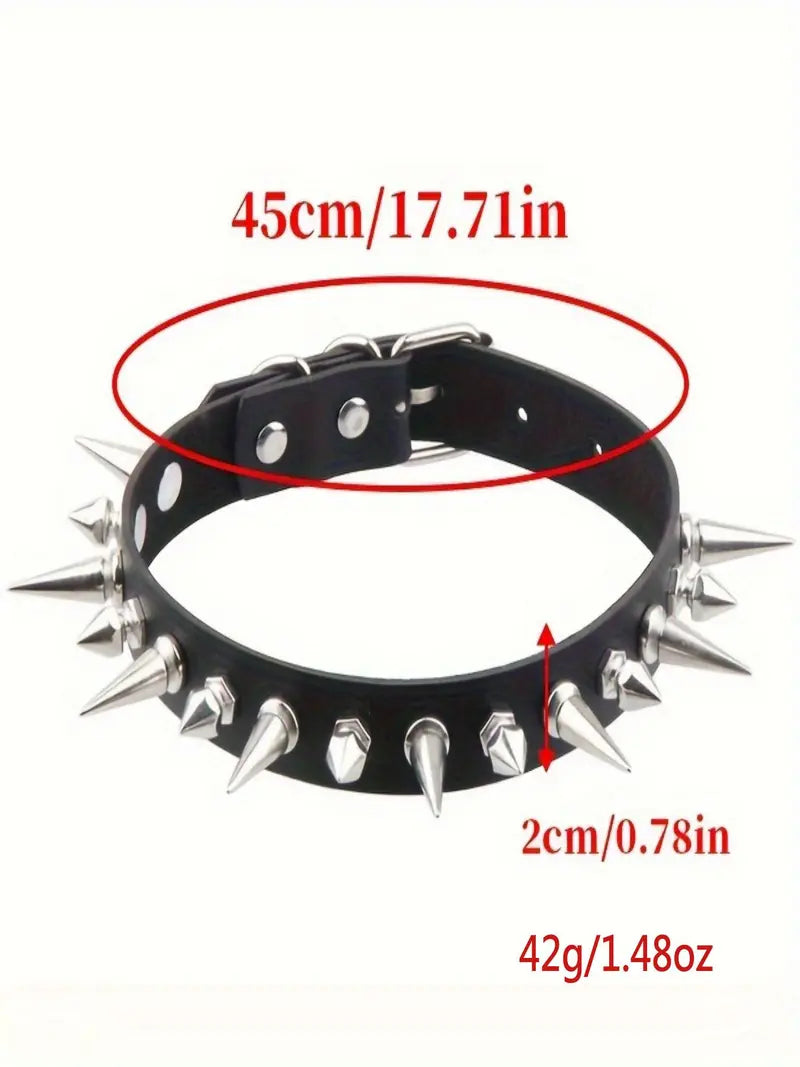 Punk Style Studded Decor Choker, Fashion Costume Jewelry Decorative Necklace