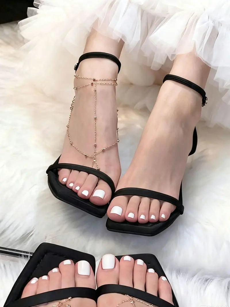 Style Multi-Layer Metal Tassel Anklet